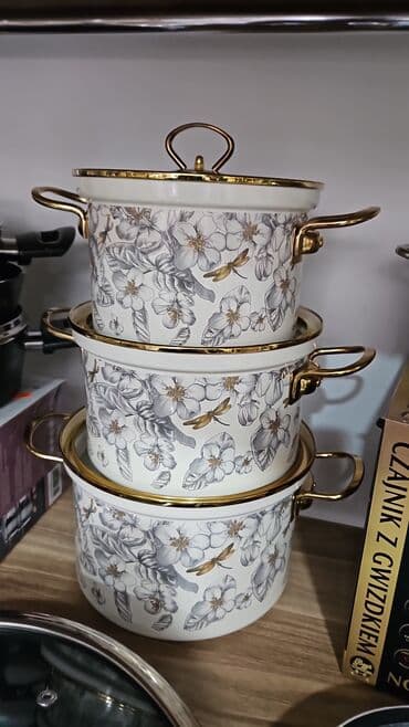 кастрюли из гранита: Qazan, rəng - Südlü, Çuqun — 1