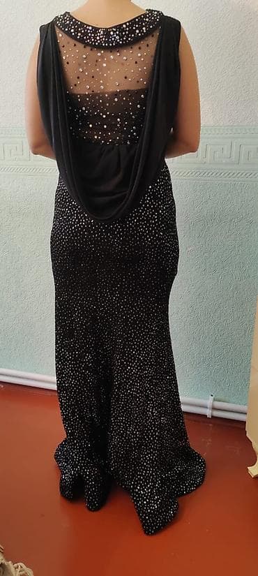 sarlar: 15manat teze kimidir Qara, zərli axşam/libas paltarı - Rəng: qara — 3