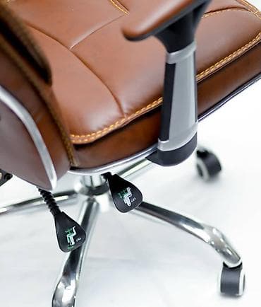 tək stollar: Yeni, Təkərli, Qolları tənzimlənir, Dəri — 4