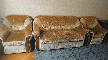 Klassik divan, 2 kreslo, Bazasız, Açılmayan