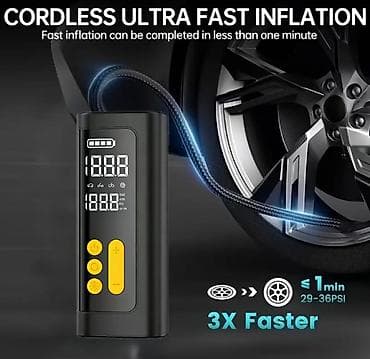 Simsiz, portativ hava kompressoru – çoxfunksiyalı şin nasosu — 3