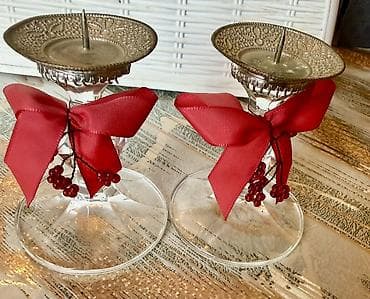 alışdırma şamı: Şamaltı/Şamdan bəzəyi – şüşə əsaslı dekor - Material: şəffaf şüşə — 3