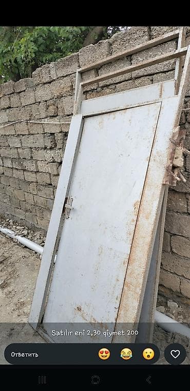 seyfi qapi: Metal qapı və çərçivəsi - Material: qalın metal - Komplekt: qapı — 1