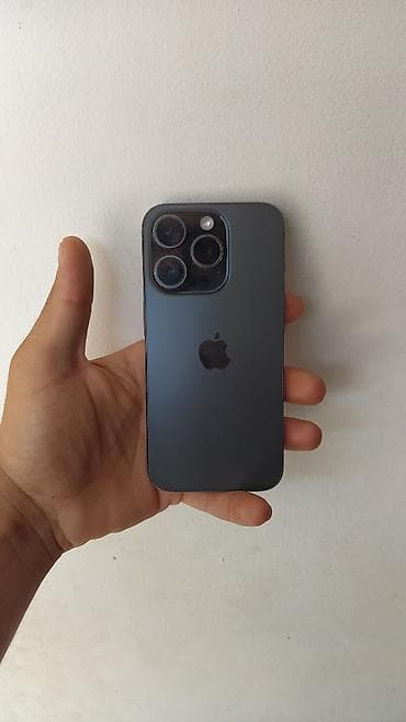 IPhone 15 Pro, 256 GB, Black Titanium, Zəmanət, Simsiz şarj, Face ID — 1
