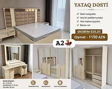 mebel termo: İkinəfərlik çarpayı, Dolab, Termo, Tumba, İşlənmiş — 1