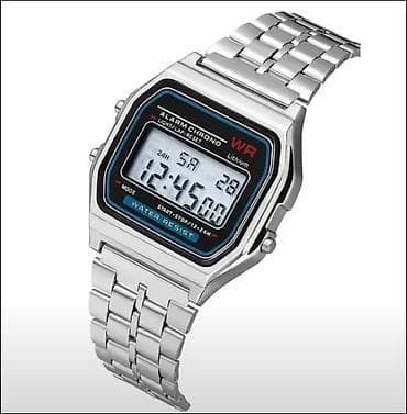 Retro üslublu rəqəmsal qol saatı - Korpus və qolbaq: paslanmayan