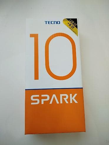 Tecno Spark 10 4G, 128 ГБ, цвет - Синий, Сенсорный, Отпечаток пальца, Две SIM карты — 4