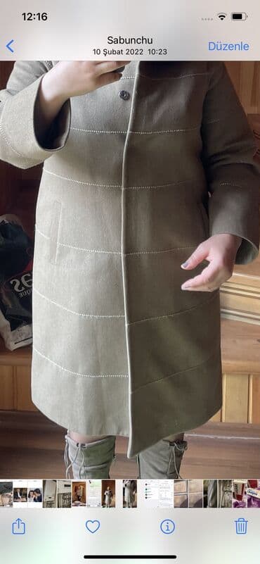 пальто зимнее: Boynu xəzdi 480 m alınıb bir dəfə geyilib 42,44 razmer 140m — 1