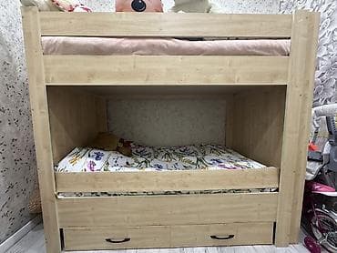 Oğlan və qız üçün, Çarpayı, Matrassız, Siyirməli, Laminat