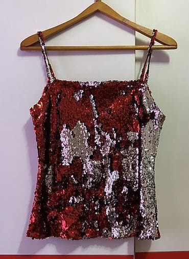 https smart ady az: Parıltılı payetli qadın topu - Model: incə qayışlı, düz kəsim top - — 1