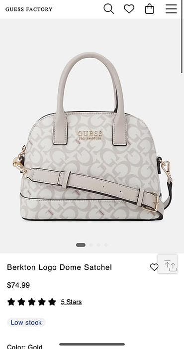 orginal canta: GUESS ÇANTA Berkton Logo Dome Satchel Yeni kimi. 1 dəfə istifadə — 4