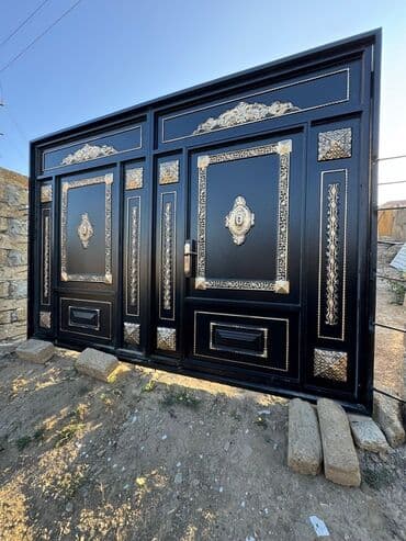 işləmiş dərvazalar: Yeni Dəmir Həyət darvazası, 3 m, Mexaniki, Qapı ilə, rəng - Qara, Kredit var, Ödənişli quraşdırma, Ünvandan götürmə, Ödənişli çatdırılma, Rayonlara çatdırılma — 32