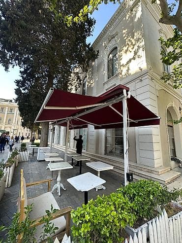 Kafe və restoran üçün peşəkar ikitərəfli tentlər — komplekt Kafe — 1