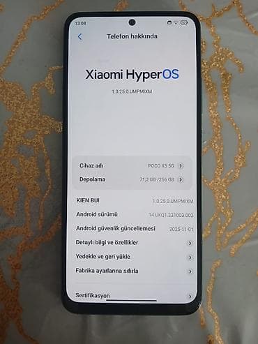 Poco X5 5G, 256 GB, rəng - Yaşıl, Sensor