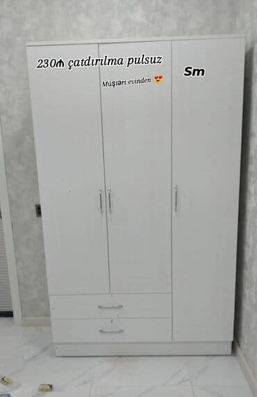 ışkaf: Açılan, 3 qapılı Düz dolab, Qarderob, paltar dolabı — 1