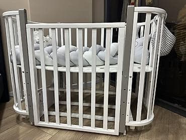 Oğlan və qız üçün, İşlənmiş, Yumru, Beşik, Dəst ilə, Matrassız, Yellənmə mexanizm ilə