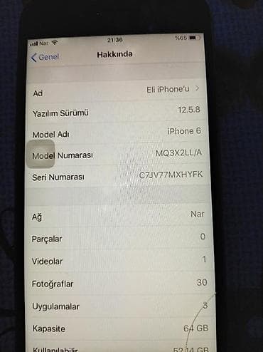 iphone x ağ: IPhone 6, 64 GB, Space Gray, Barmaq izi — 2
