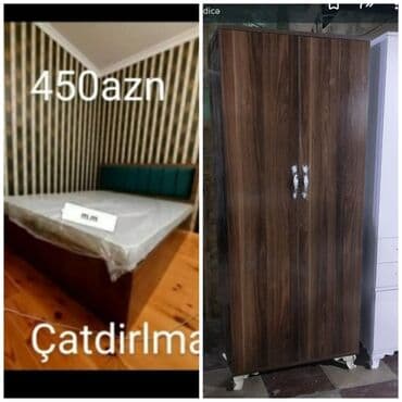 açılıb bağlanan yataq: İkinəfərlik çarpayı, Bazalı, Matras ilə — 5