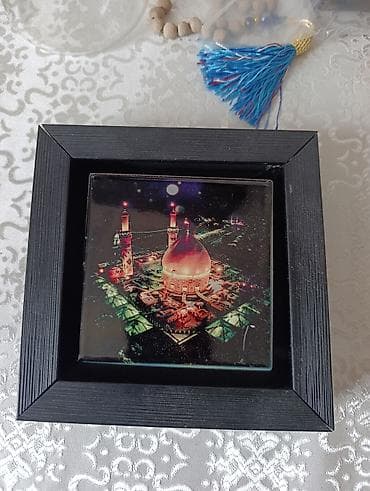 Qara çərçivəli dekorativ kiçik tablo - Ölçü: təxmini kvadrat format