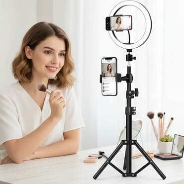 Halka LED işıq və üçayaq stativli kontent yaradıcısı dəsti - 10–12