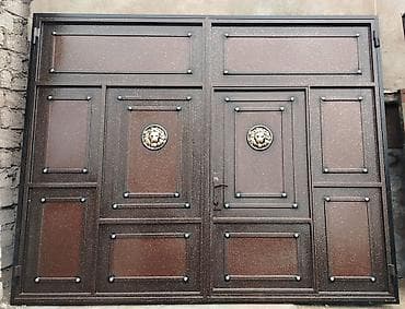 heyet qapilari: Metall darvaza dəsti - Material: qalın metaldan hazırlanmış, toz boya — 1