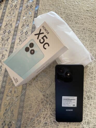 honor 8x kabro: Honor X5, 64 GB, rəng - Qara, Barmaq izi, Sensor — 4