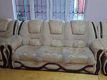 acilan divan: İşlənmiş, Klassik divan, 2 kreslo, Bazasız, Açılan — 5