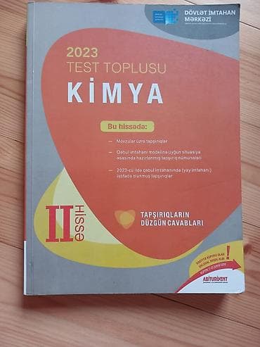Məhsul: 2023 Test Toplusu – Kimya (II hissə) Xüsusiyyətlər: - Dövlət