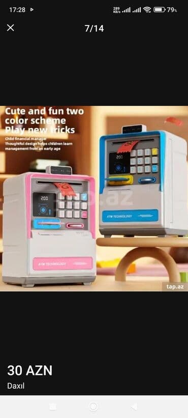 kaşa: Kassa kodla yenidir,4 reqemli istenilən kod teyin edırsiz.batareya ile — 5