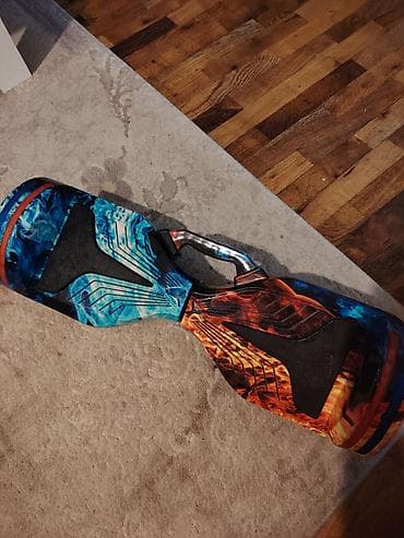 Rəngli “alov və buz” dizaynlı hoverboard / giroskuter. Xüsusiyyətlər