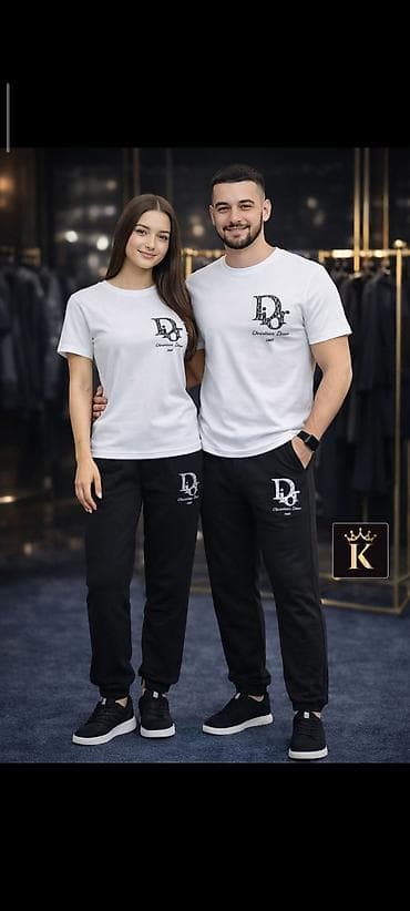boyfriend şalvar: İdman dəsti, Dior, Standart, rəng - Ağ — 1