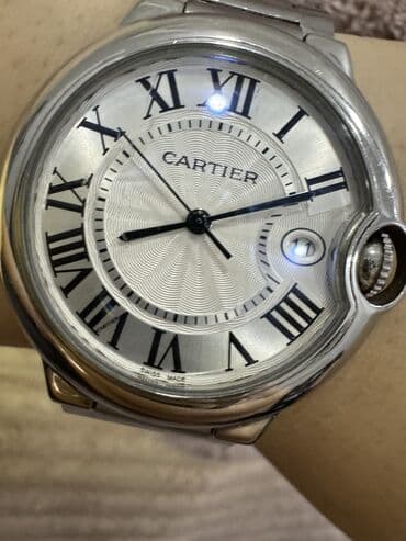 купить золотые часы бу: Б/у, Наручные часы, Cartier, цвет - Серебристый — 3