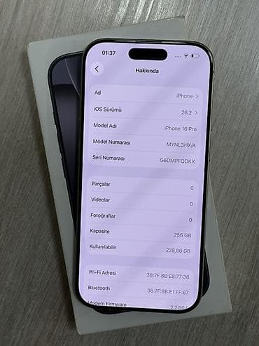 iphone 8 pro: IPhone 16 Pro, 256 GB, Gümüşü, Face ID — 2