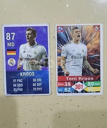real madrid: Toni Kroos futbolçu kolleksiya kartları dəsti - Real Madrid — 1