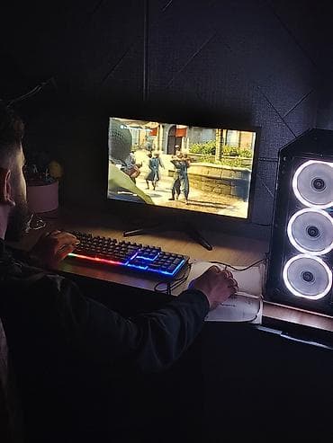 Планшеты: Gaming stolüstü kompüter seti - Korpus: Şüşə ön panel, 3 ədəd 120 mm — 3