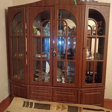 ofis dolabi: Qonaq otağı üçün vitrin-dolab - Material: ağac fakturalı laminat/MDf — 1