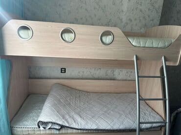 Oğlan və qız üçün, İşlənmiş, Çarpayı, Matras ilə, Siyirməsiz, MDF