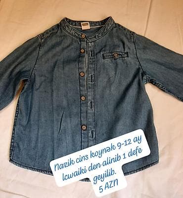 LC Waikiki nazik cins köynək - Uşaq ölçüsü: 9–12 ay - Material: nazik — 1