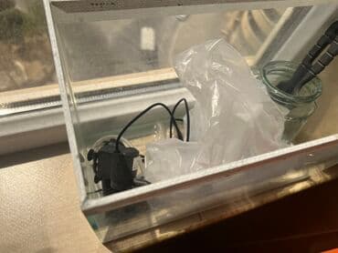 аквариум без рыб: Şüşə akvarium tankı akvatik heyvanlar və ya bitkilər üçün şəffaf — 4