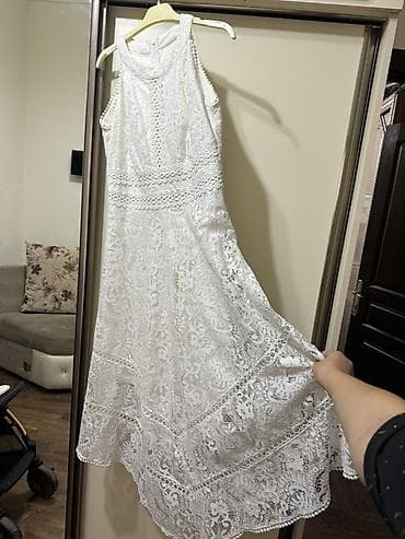 1 dəfə geyinilib Ağ rəngli krujeva maxi don - Model: yuxarıdan — 1