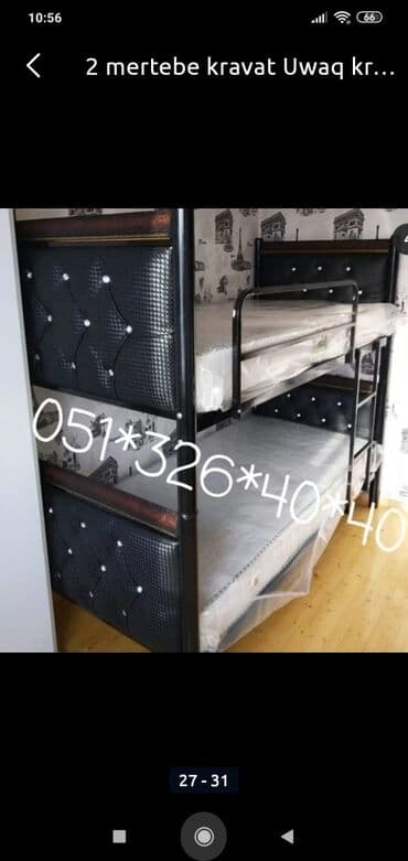 tek çarpayı: Oğlan və qız üçün, Yeni, Çarpayı, Matras ilə, Siyirməsiz — 10