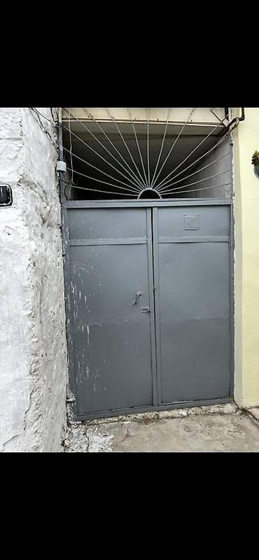 darvaza sekilleri: Dəmir Həyət darvazası, Mexaniki, Şəbəkə ilə, rəng - Boz — 1