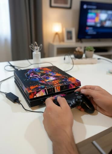 прокат плейстейшен 4: Ps4 1tb 11.00 praşifkalı versiya. Üstündə orginal pult və v2pro — 1