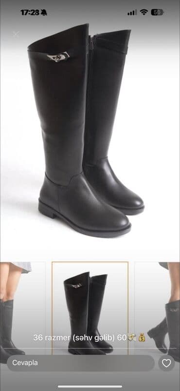 Qadın uzun çəkmə – “Ayakkabı Delisiyim” marka • Model: Binici tərzi