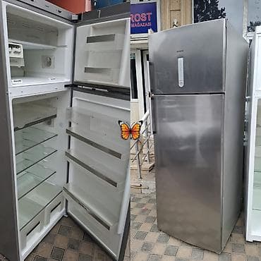 2 qapılı Siemens Soyuducu Satılır, rəng - Boz, Dispenserli