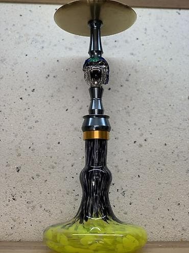 коптильный аппарат: Məhsul: Unikal dizaynlı nərgilə (metallik gövdə və dekorativ başlıq) — 2