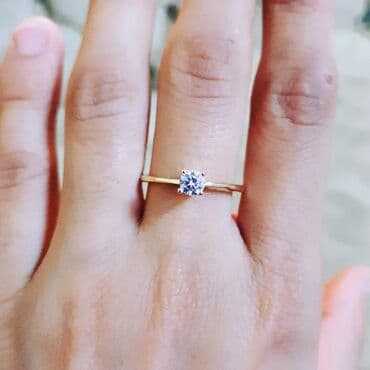 tək qaş: Nişan, Üzük, Sarı qızıl, 585 Əyar — 1