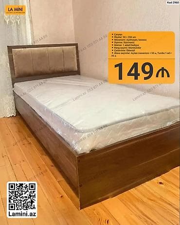 Çarpayı – La Mini - Ölçülər: 90 × 200 sm - Mexanizm: Açılmayan — 1
