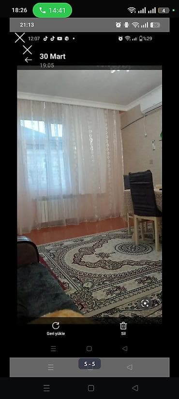 Pərdə və tüllər dəsti - Model: klassik naxışlı tül və pərdə dəsti -
