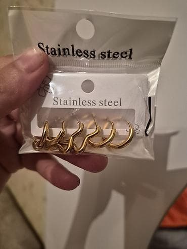 kolca: Qadın sırğaları dəsti - Material: Paslanmayan polad (stainless steel) — 3